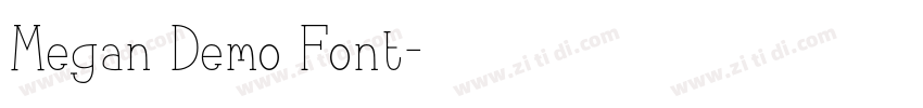 Megan Demo Font字体转换